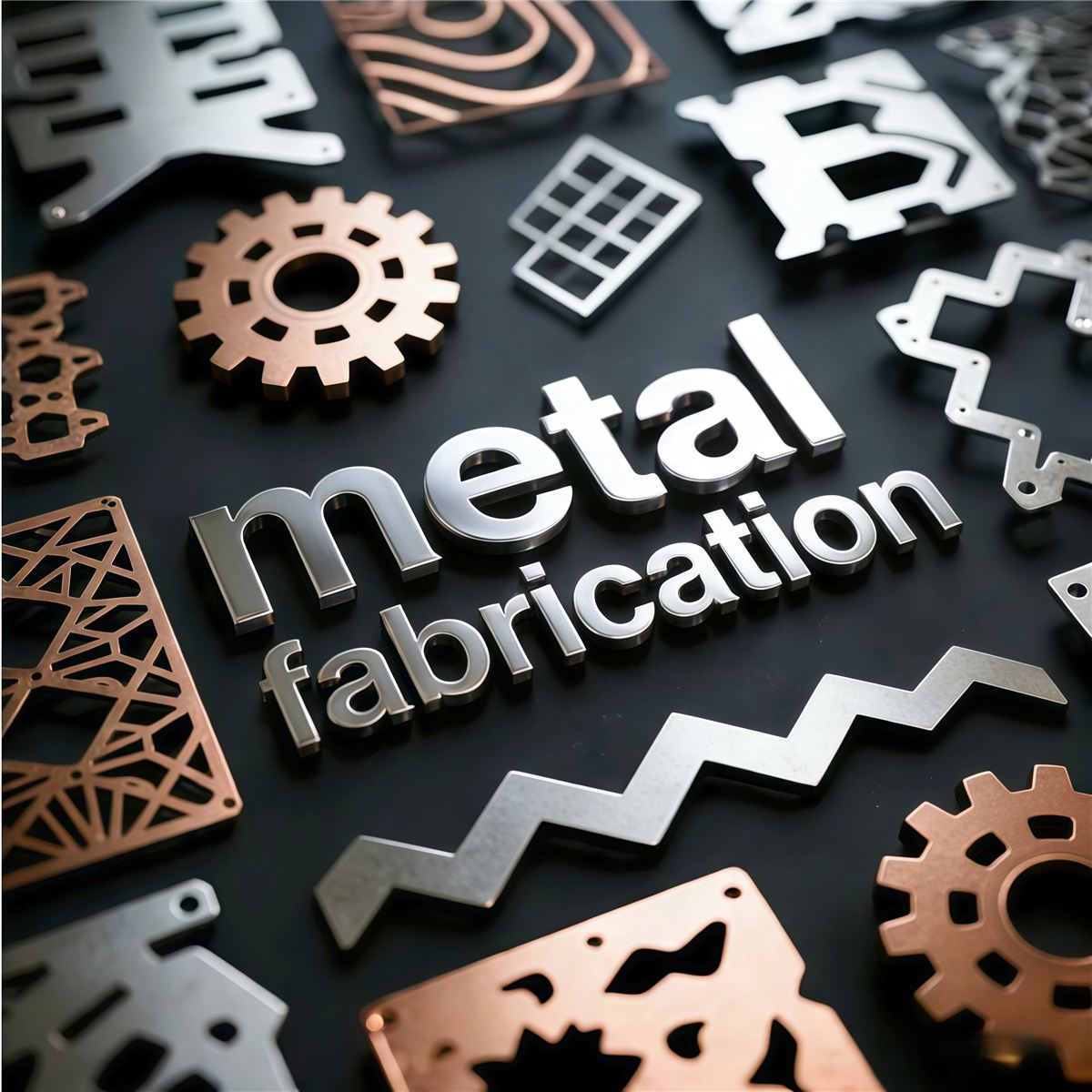 Laser cut and formed gears and profiles in an XCWY fabrication graphic